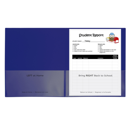 C-LINE PRODUCTS Classroom Connector™ School-To-Home Folders, Blue, PK25 32005